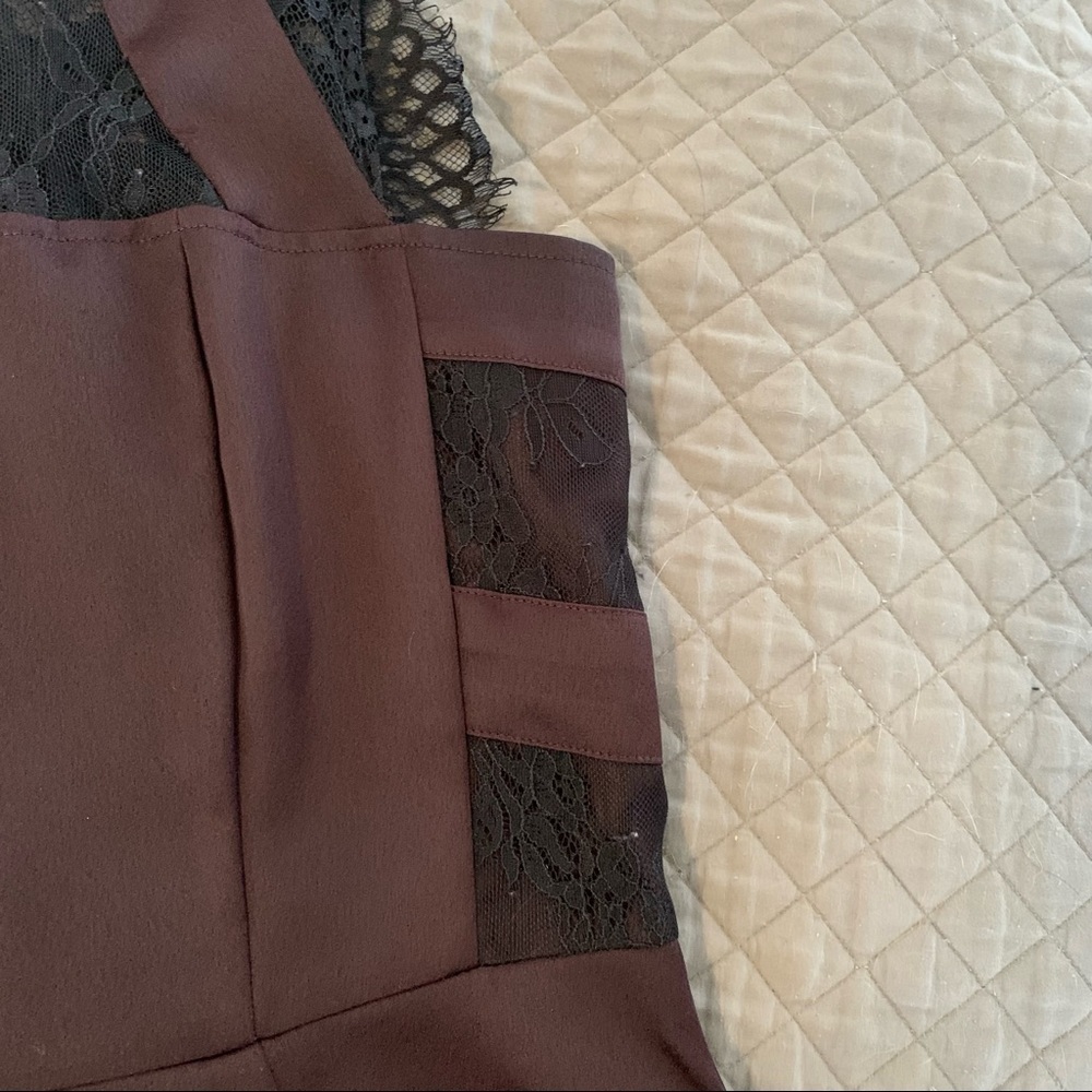 Le Château size small plum and black lace top - Picture 6 of 12